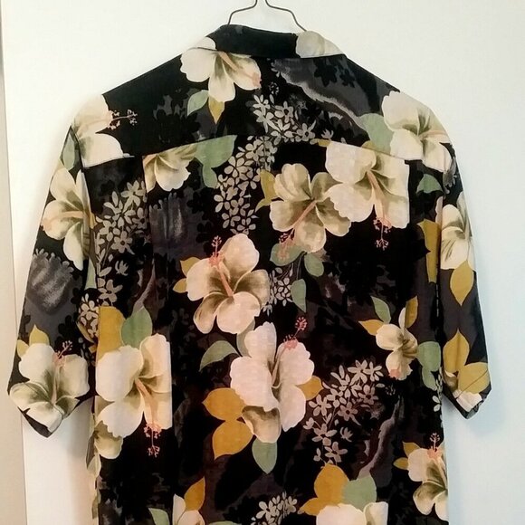 Tommy Bahama Men's Hawaiian Shirt | Surfer shirt | Size M | 100% Silk  | Cream - Picture 7 of 14